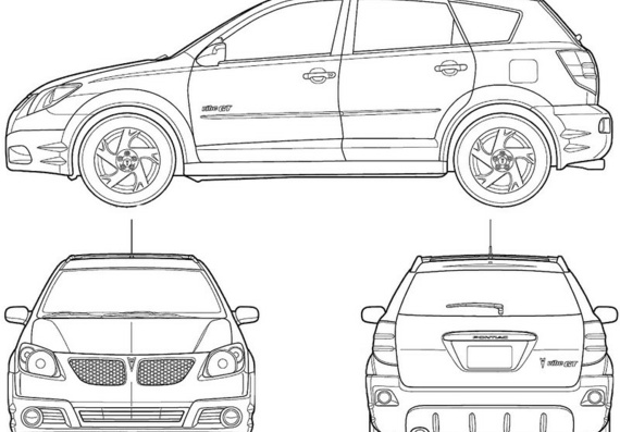 Pontiac Vibe (2006) (Понтиак Вибе (2006)) - чертежи (рисунки) автомобиля
